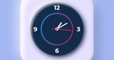 neumorphism-analog-clock-icon