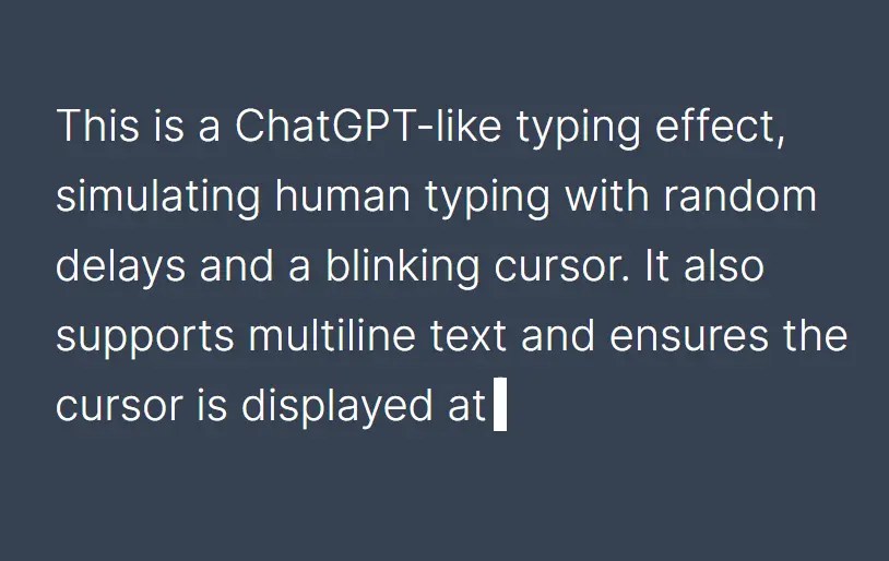 ChatGPT-style Text Typing Effect – ChatGPT Typewriter