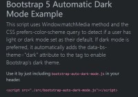 automatic-dark-mode-bootstrap