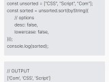 Fast Array Sorting Utility Library Sort Es Css Script
