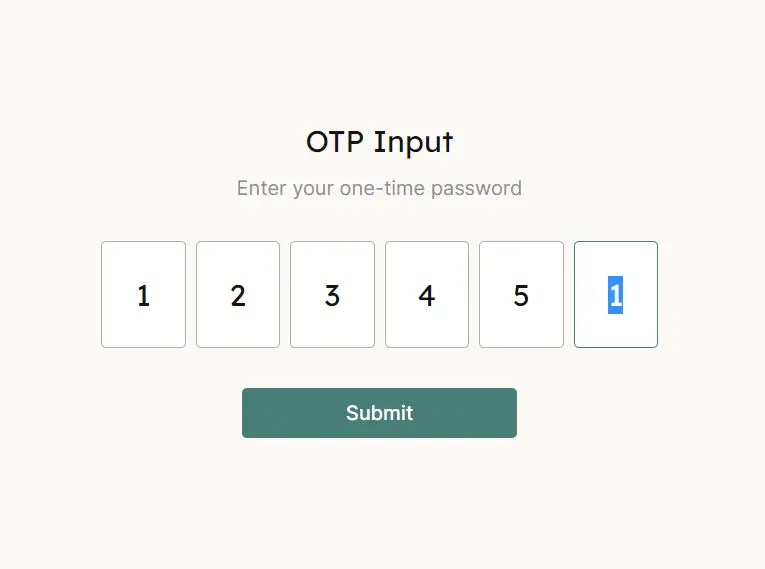 One-time Password Input With Vanilla JavaScript – otp-input.js