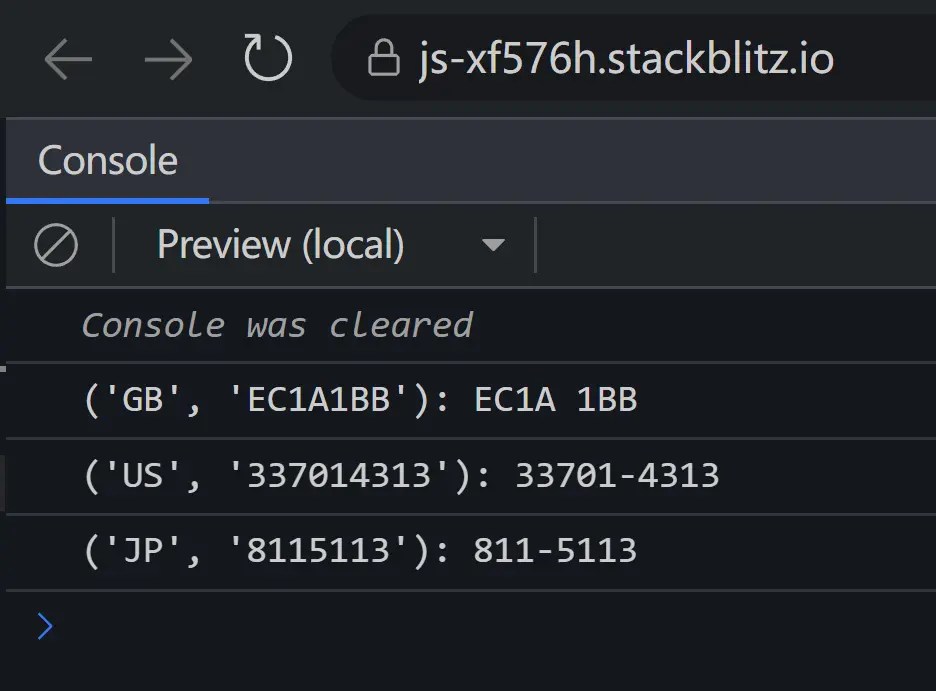 Validate & Format Postcodes In Vanilla JavaScript