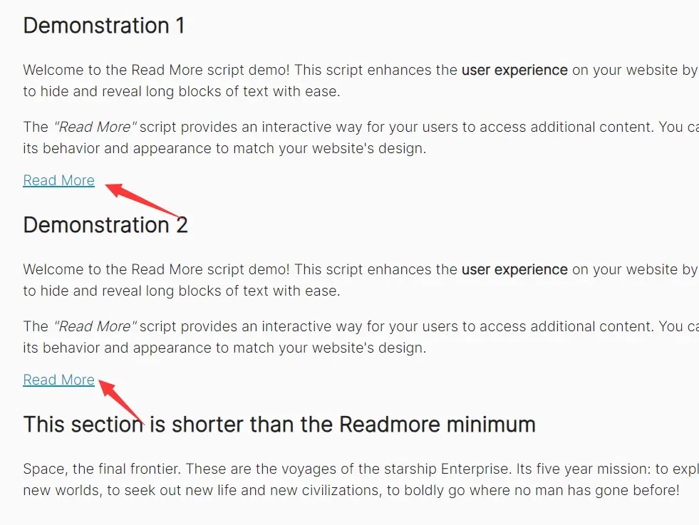 Smooth Responsive Read More JavaScript Plugin – Readmore.js