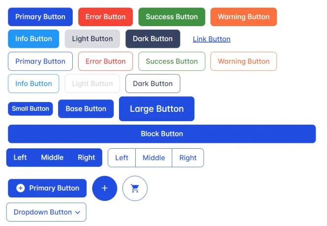 MinimaCSS Framework Buttons