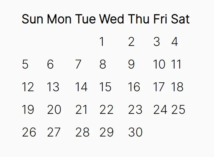 Generate A Clean Calendar For Any Month And Year – Calendar.js