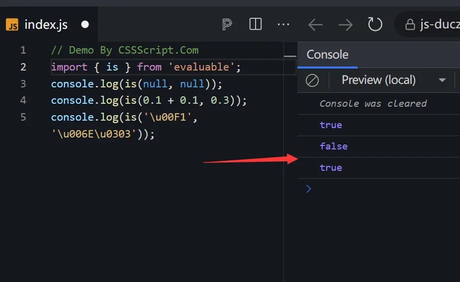 Compare Objects In JavaScript With Tiny Evaluable Library