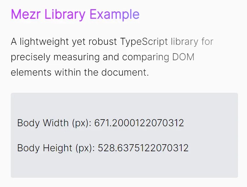 Precisely Measure DOM Elements With The Mezr Library