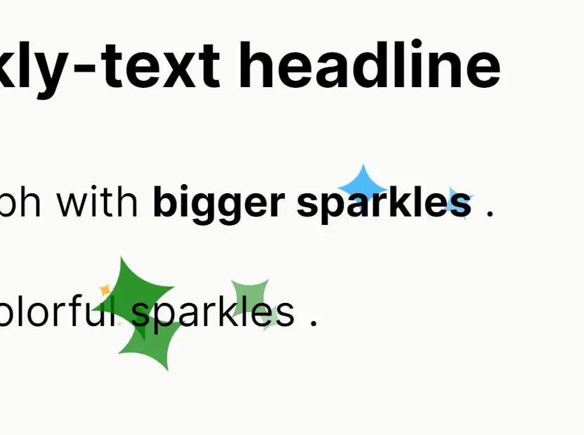 Create Sparkling Text Effects With sparkly-text Web Component