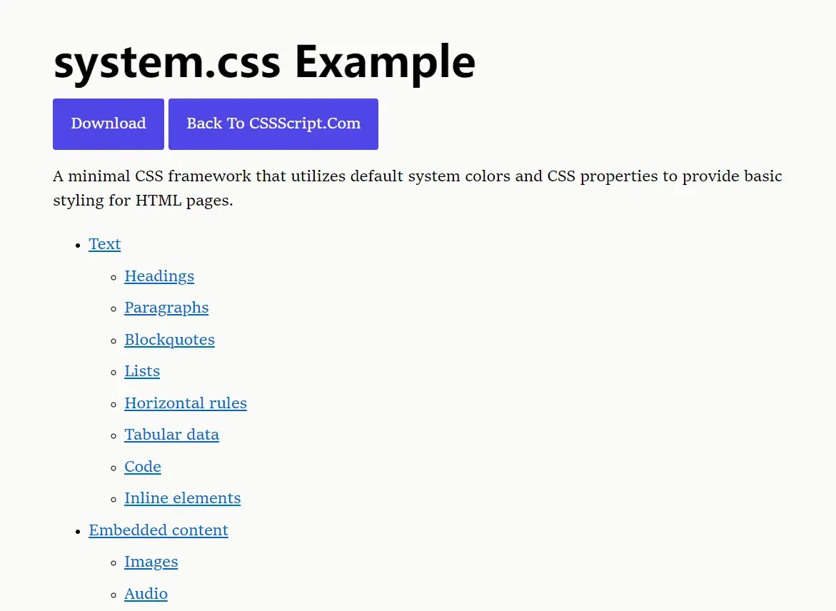 Rapidly Style HTML Pages With The System.css Library