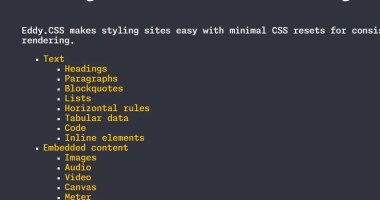 Consistent Cross-Browser Styling with Eddy CSS Reset Library