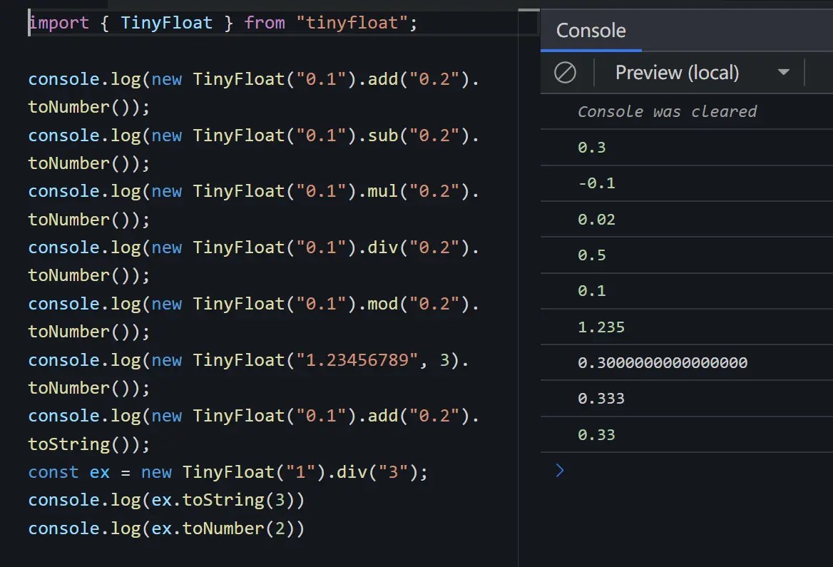 Efficient Decimal Handling In JavaScript – TinyFloat.js