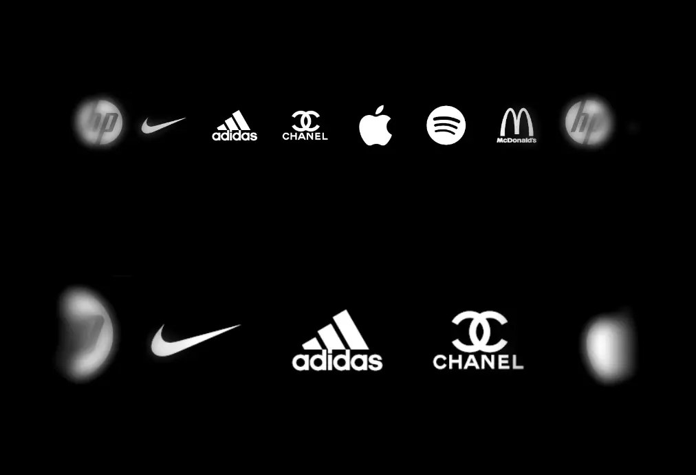 Infinite Logo Carousel With blurred Entry/Exit Effects