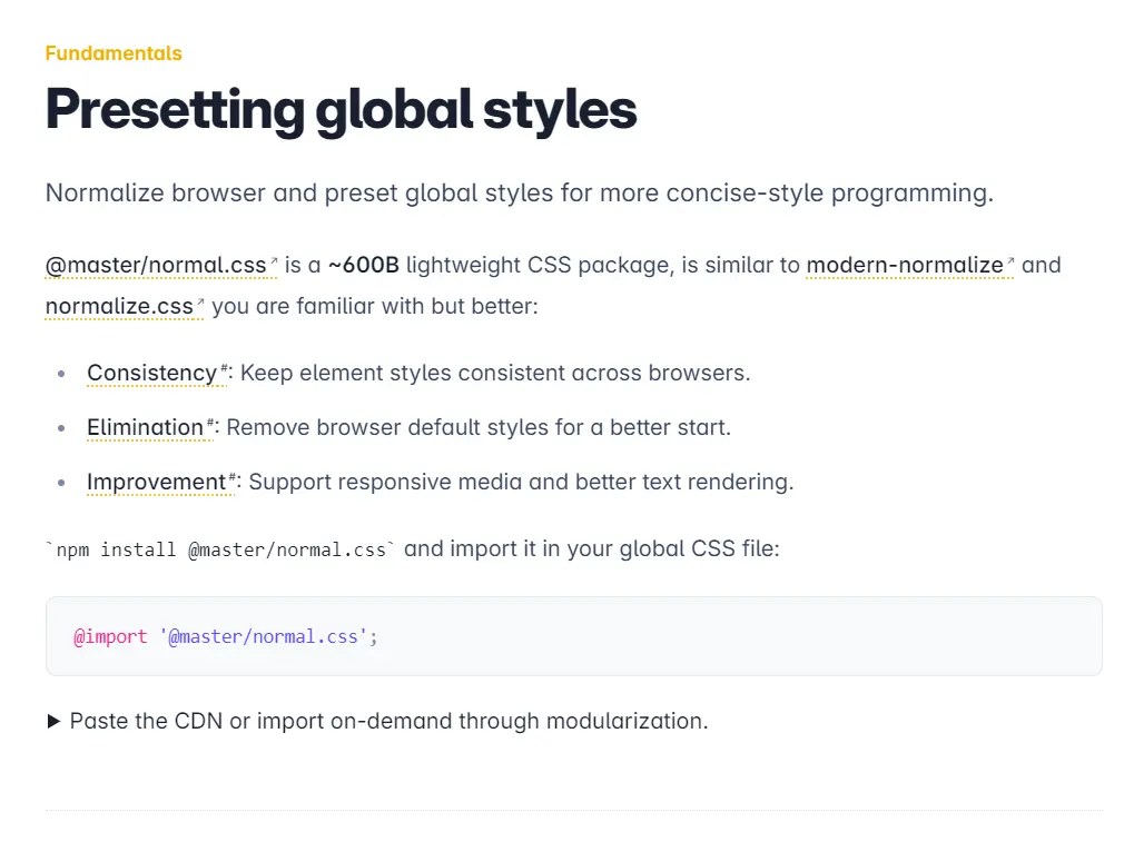 CSS Reset For Modern Web Development – normal.css