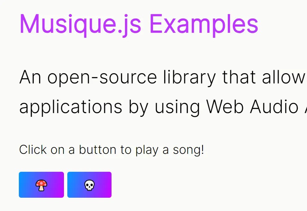 Compose Music Directly In Your Webpage – Musique.js