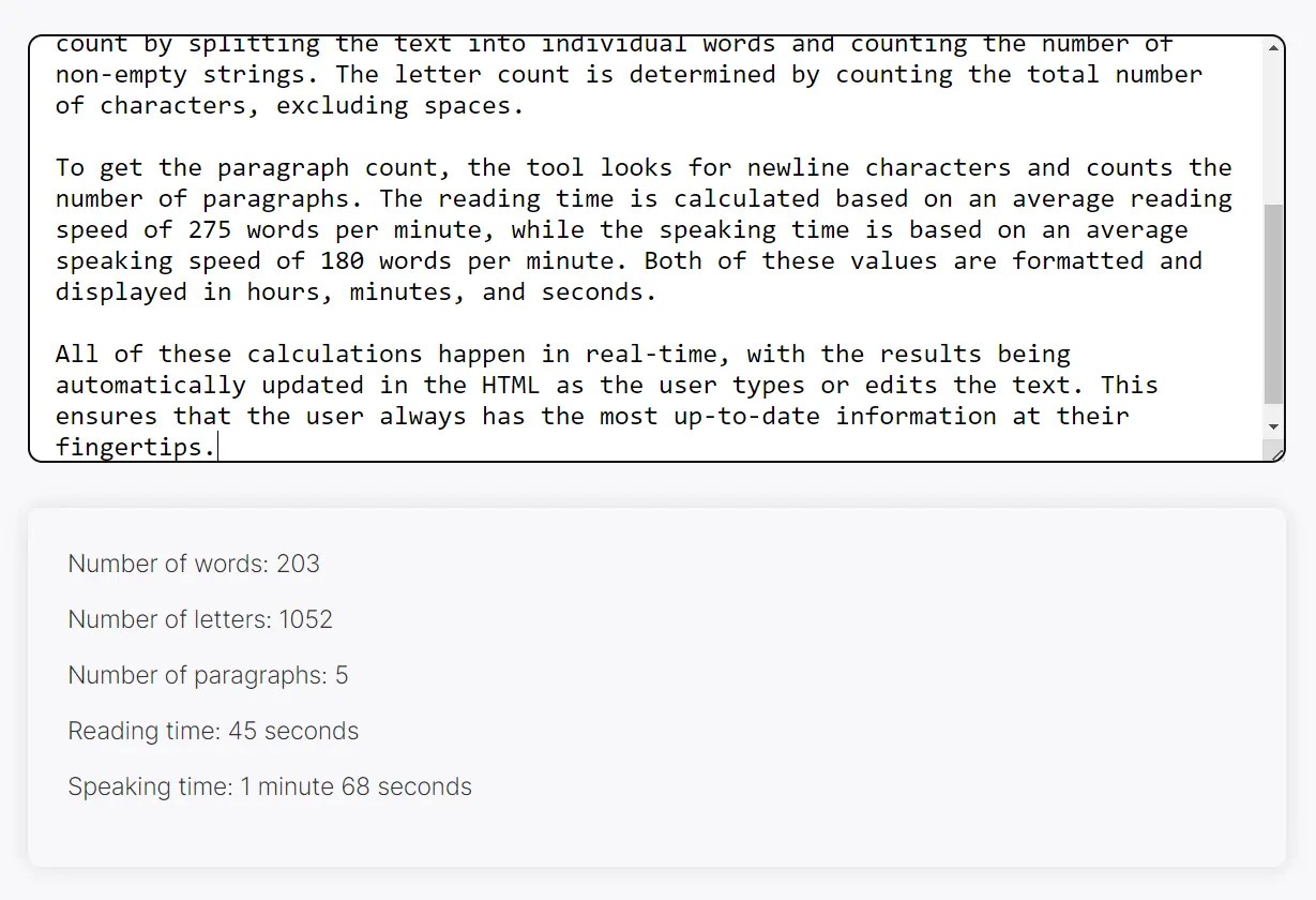 Easy Text Analyzer With Vanilla JavaScript – Word Counter Analyzer