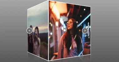 Auto-Rotating 3D Cube Carousel