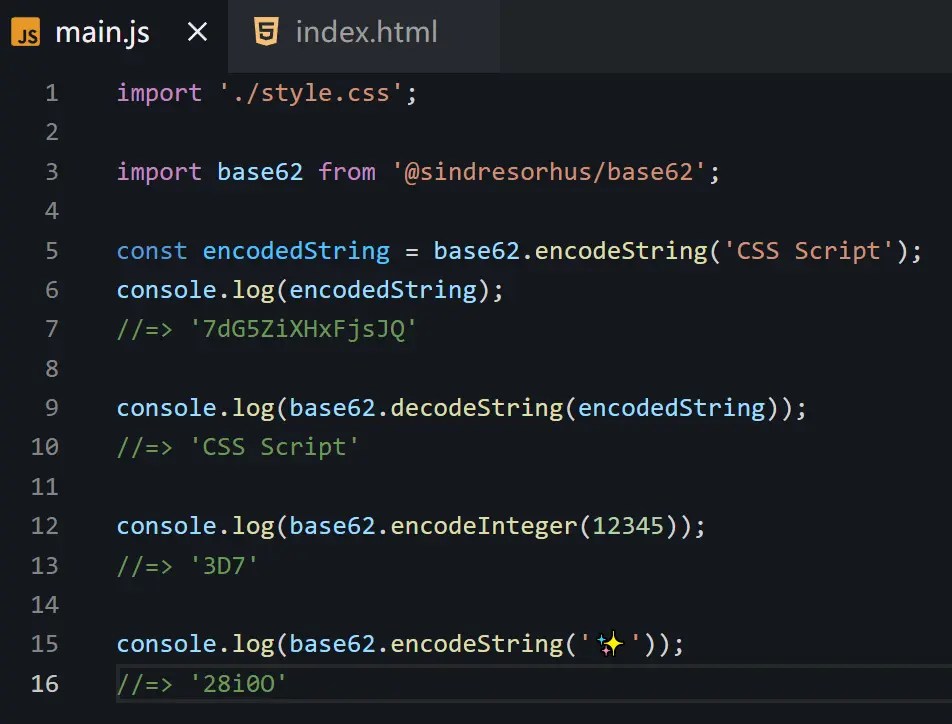 Encode/Decode Strings, Bytes, and Integers With Base62