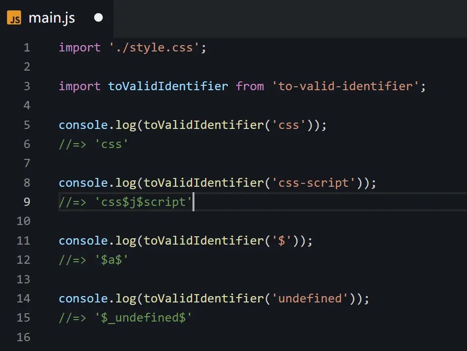 Transform Strings to JavaScript Identifiers – to-valid-identifier