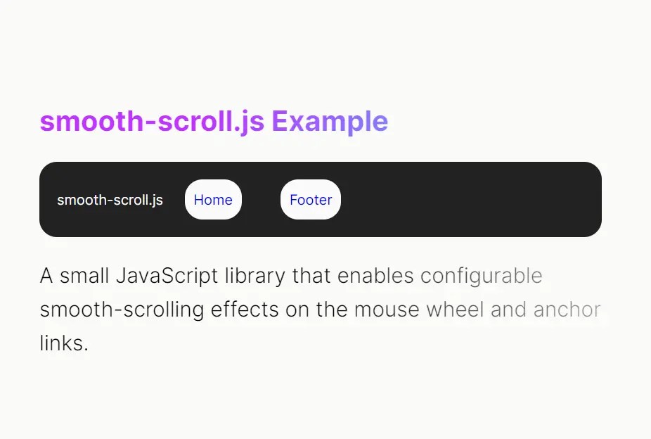 Smooth Scrolling For Mouse Wheel & Anchor Links – smooth-scroll.js