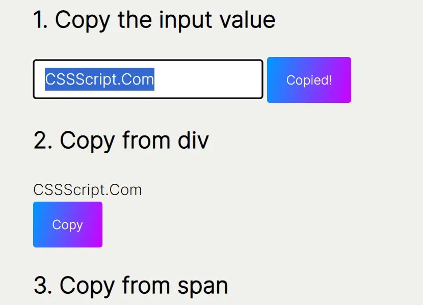 Copy Text From Inputs Or Any HTML Elements – Kopasin.js