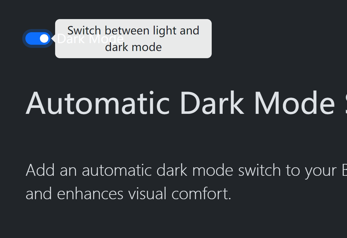 Automatic Dark Mode Switching For Bootstrap 5