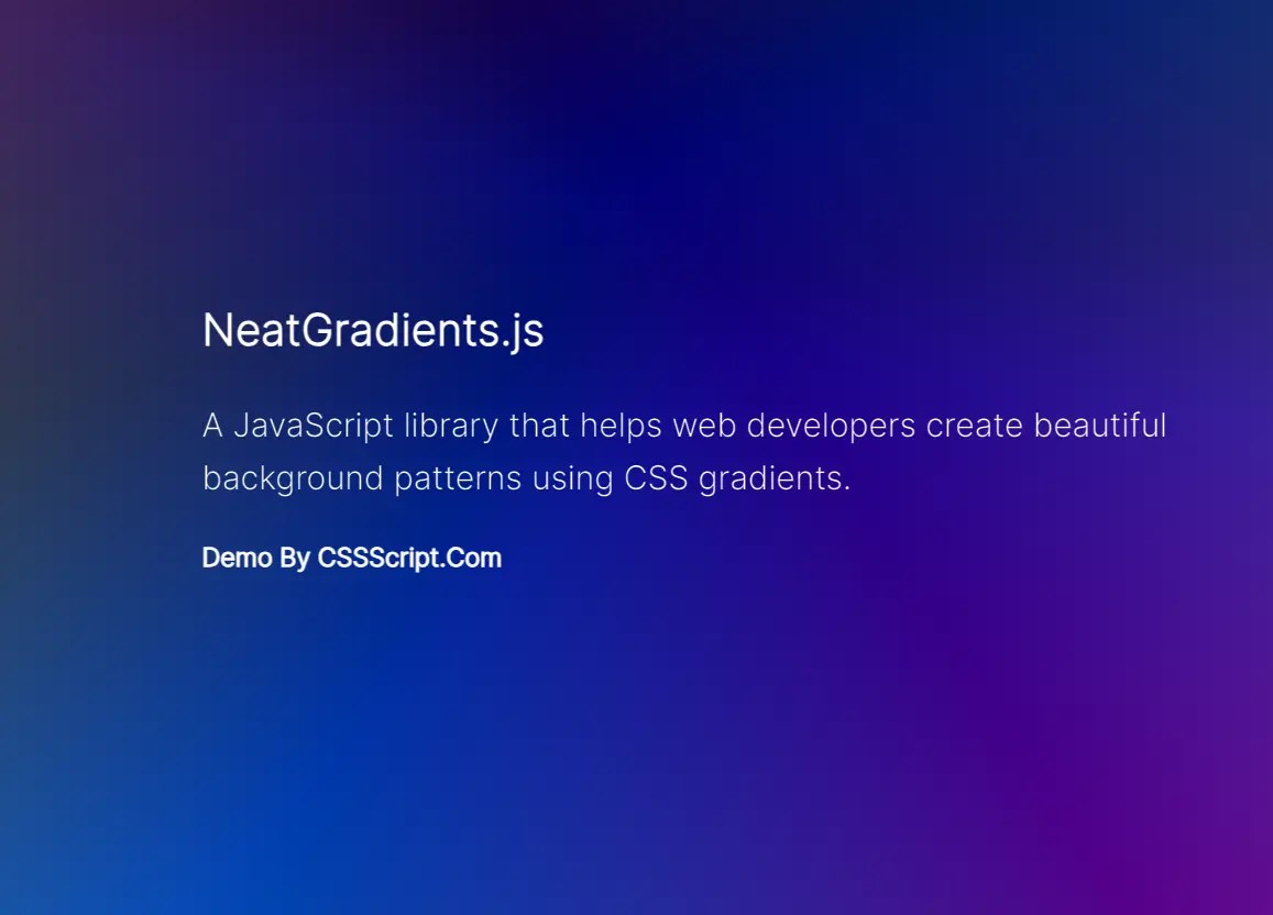 Create Fluid Gradient Animations With JavaScript – NeatGradients.js