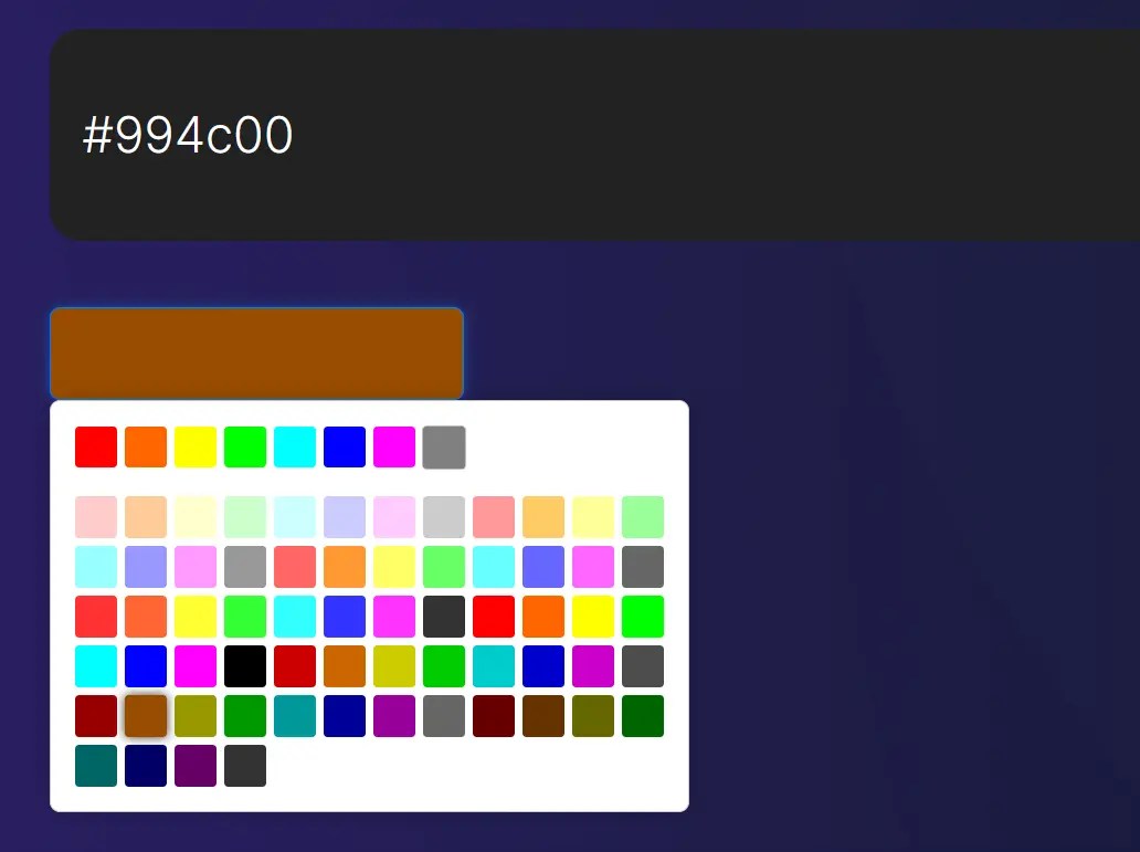 Customizable Color Picker For The Web – Grid Color Picker