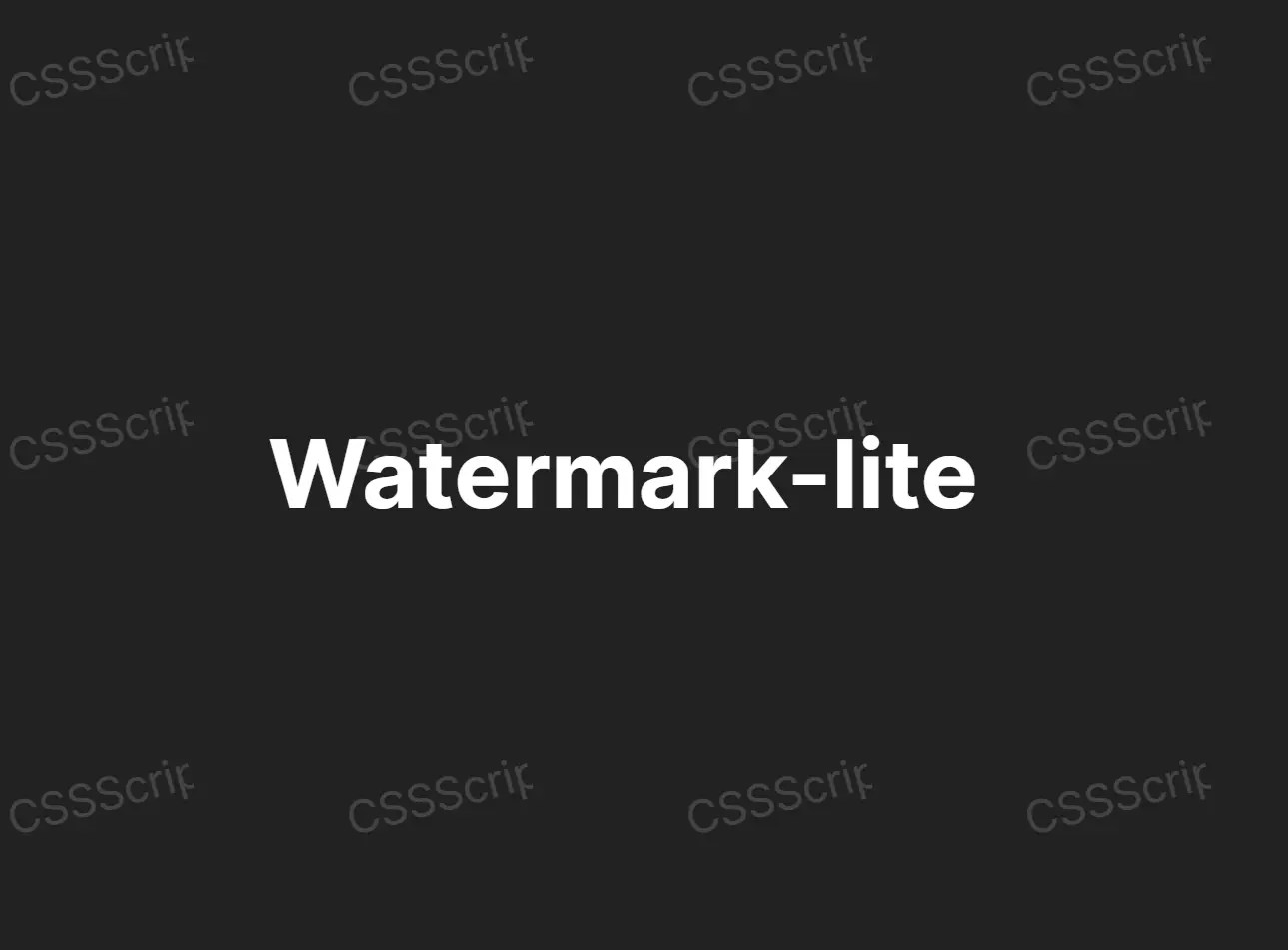 Easily Add Custom Text Watermarks to Web Pages – Watermark-lite