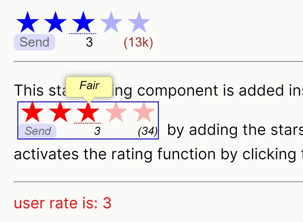Five-Star Rating Web Component in JavaScript