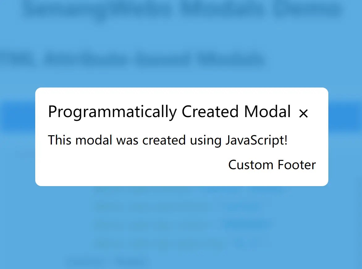 Create Custom Modals with HTML Attributes or JavaScript – SWM