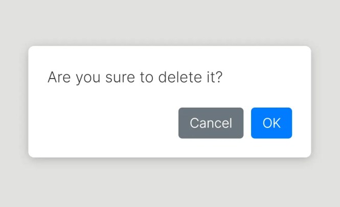 Prompts JS Confirm Dialog