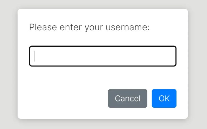 Prompts JS Prompt Dialog