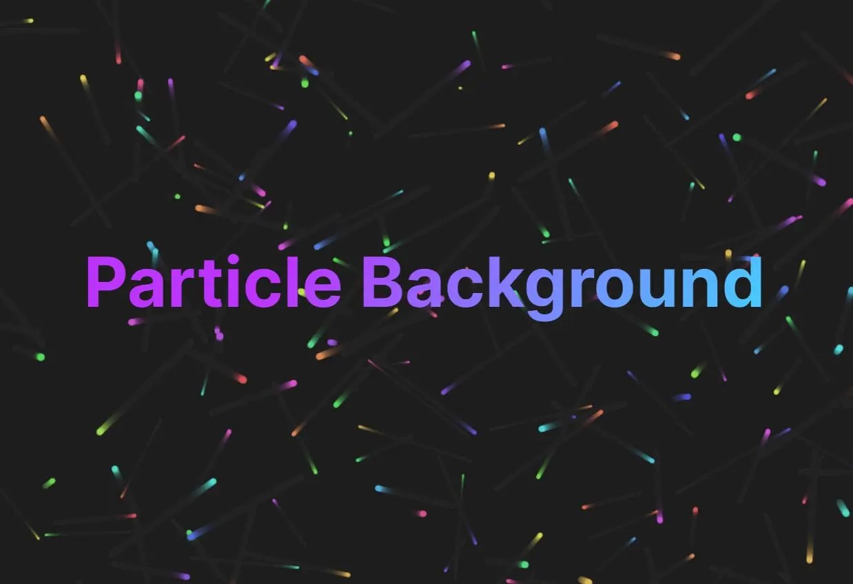 Create Dynamic Canvas Particle Animations – ParticleBackground.js