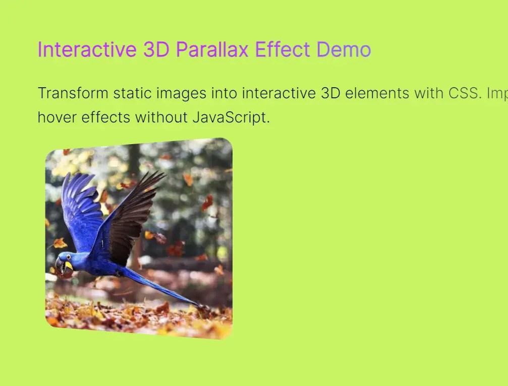 3D Parallax Effect
