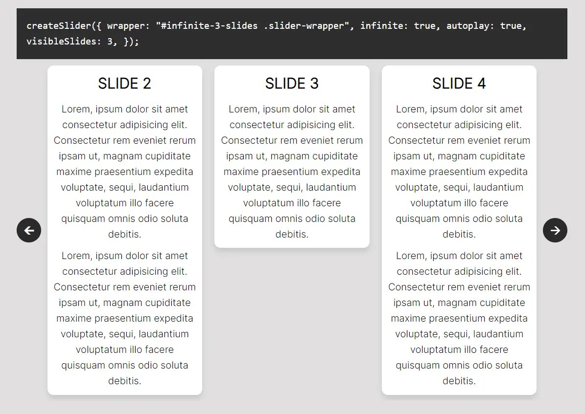 Responsive Adaptive Slider/Carousel with Vanilla JS – No jQ Slider
