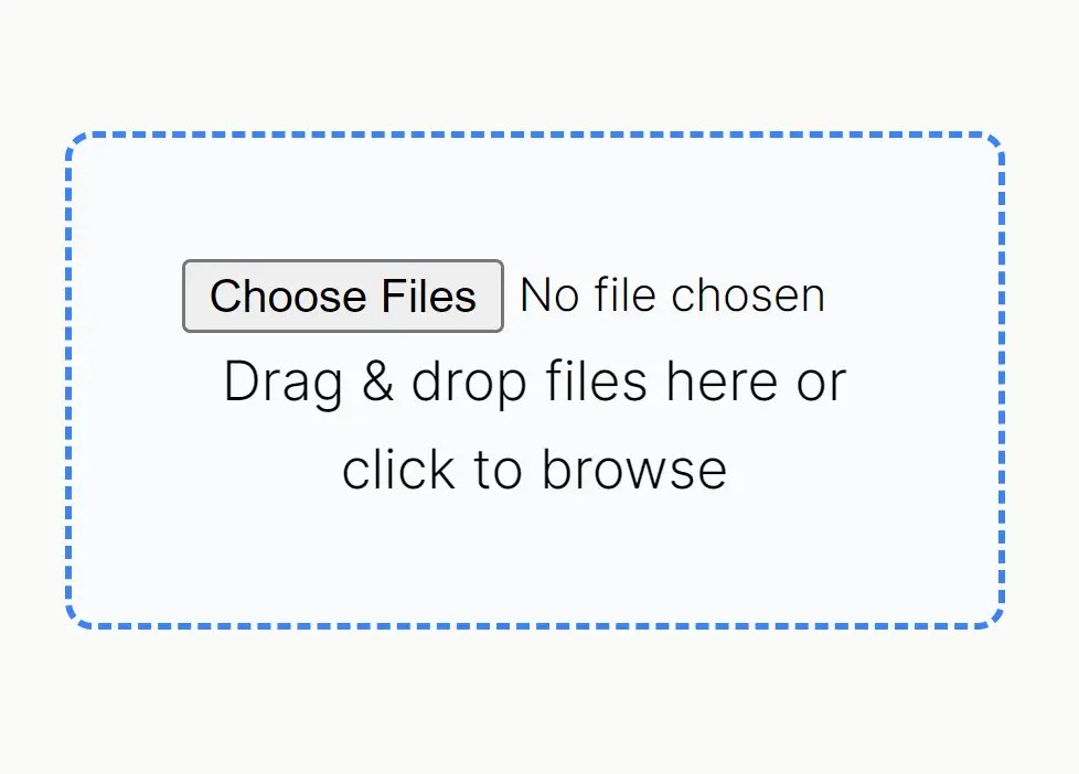 Minimal File Upload Library with Drag & Drop – Upload Zone