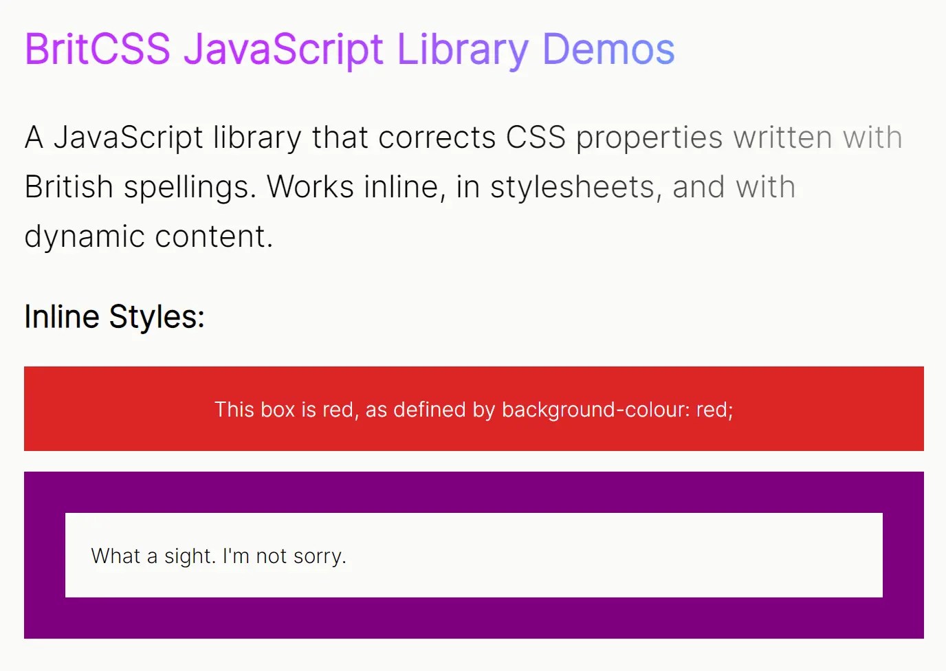 Correct British English Spellings in CSS with BritCSS.js