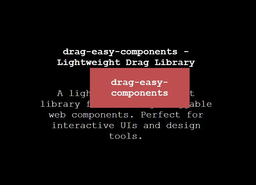 Create Draggable Web Components with TypeScript – Drag-easy-components
