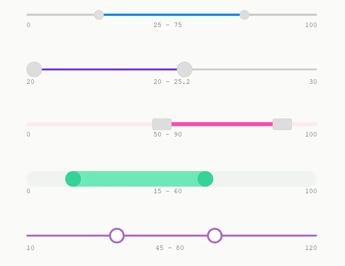 Modern Range Sliders Based On Native Range Inputs – dual-range-input