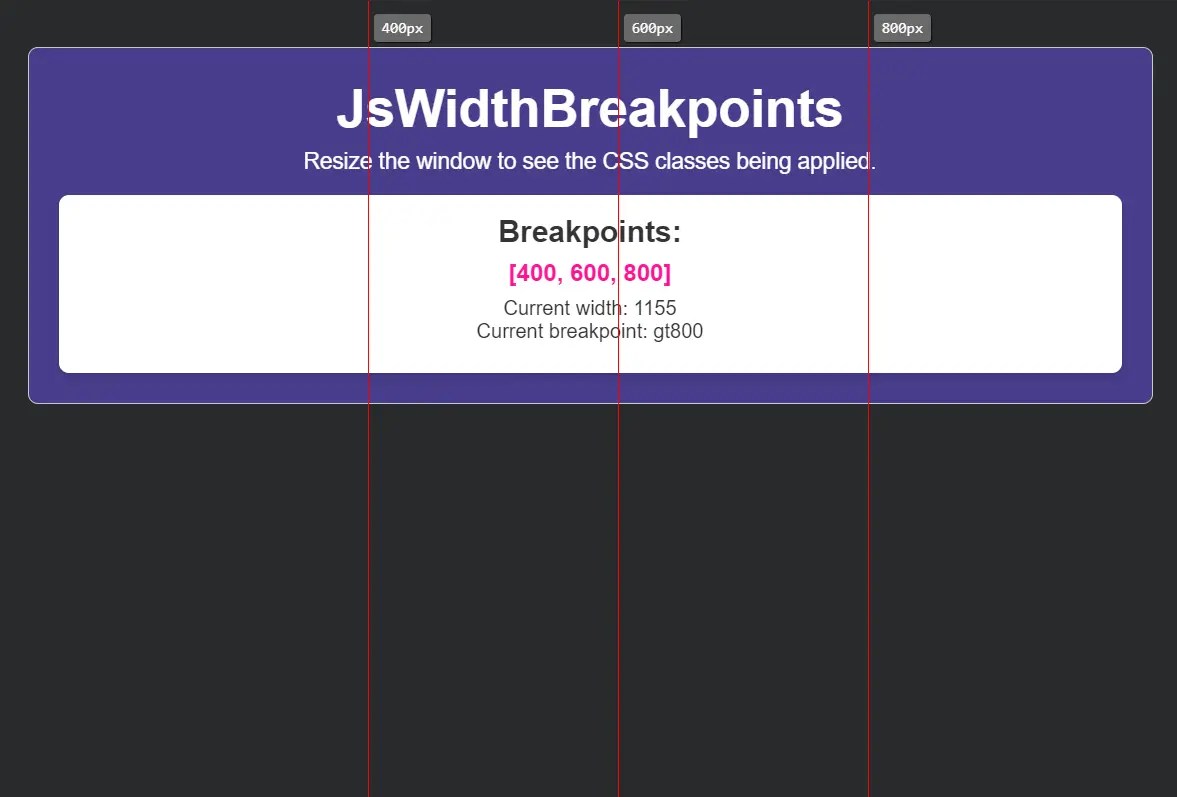 Responsive Breakpoint Management with JsWidthBreakpoints Library