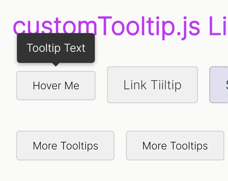 Simple, Lightweight Tooltip Library for Web – customTooltip.js