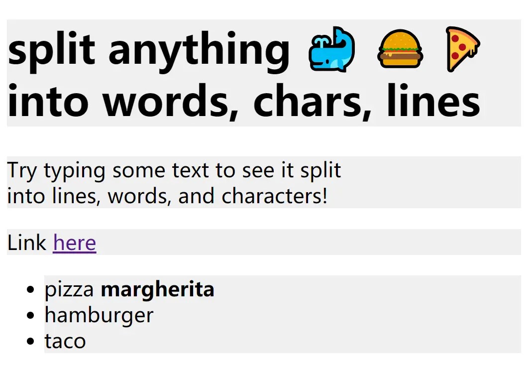 Split Text into Lines, Words, or Characters – Split Text