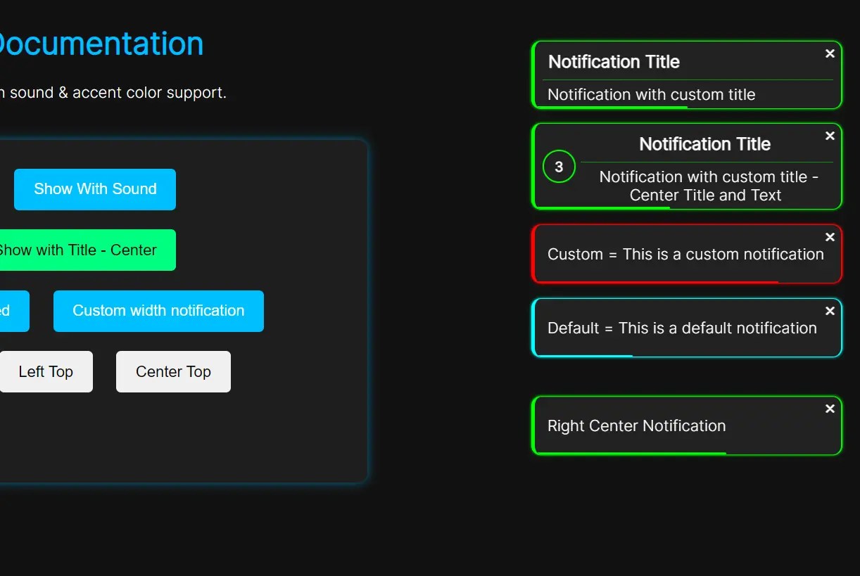 Custom Toast Alerts with Sound for Web Apps – SBNotification