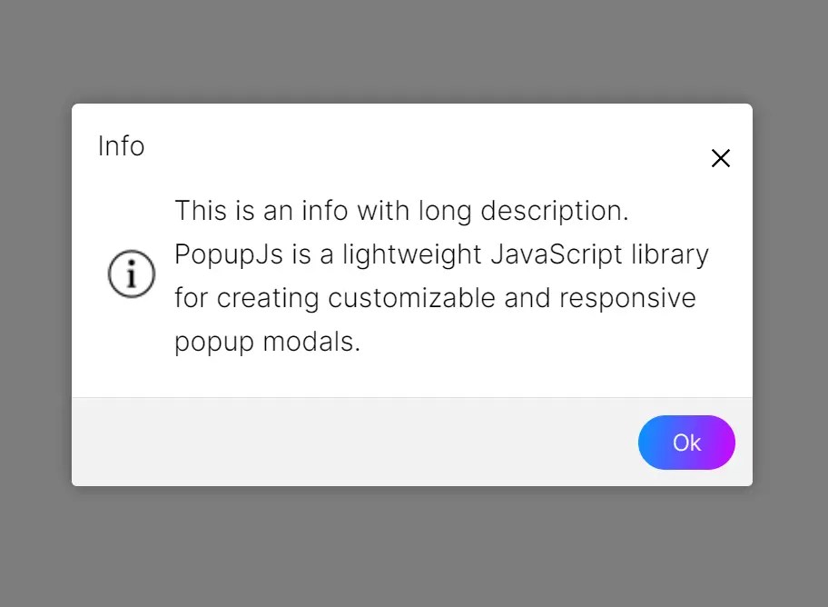 Minimal Alert & Confirmation Modals in JavaScript – PopupJs.js