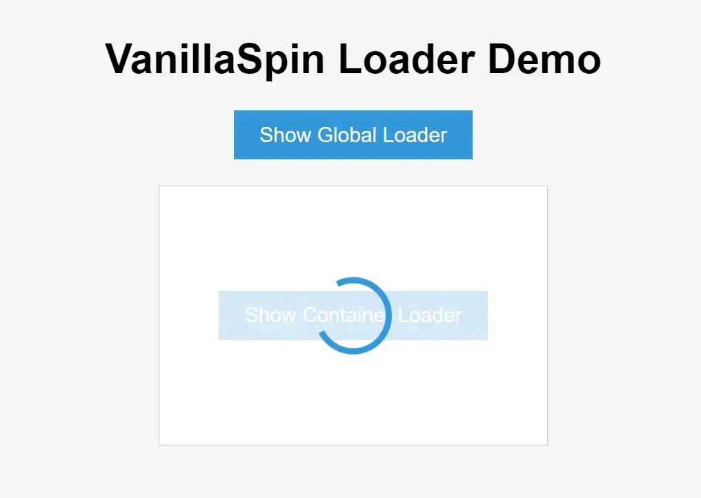 Animated Loading Spinner with Smart AJAX Support – VanillaSpin