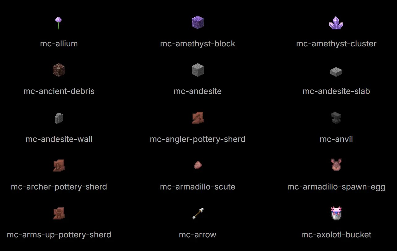1300+ Handcrafted, Pixel-style Minecraft UI Icons – McIcons.css