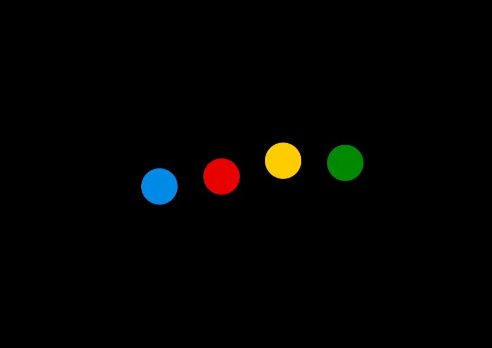 Google-Style 4-Dot Bounce Loading Indicator with Pure CSS/CSS3
