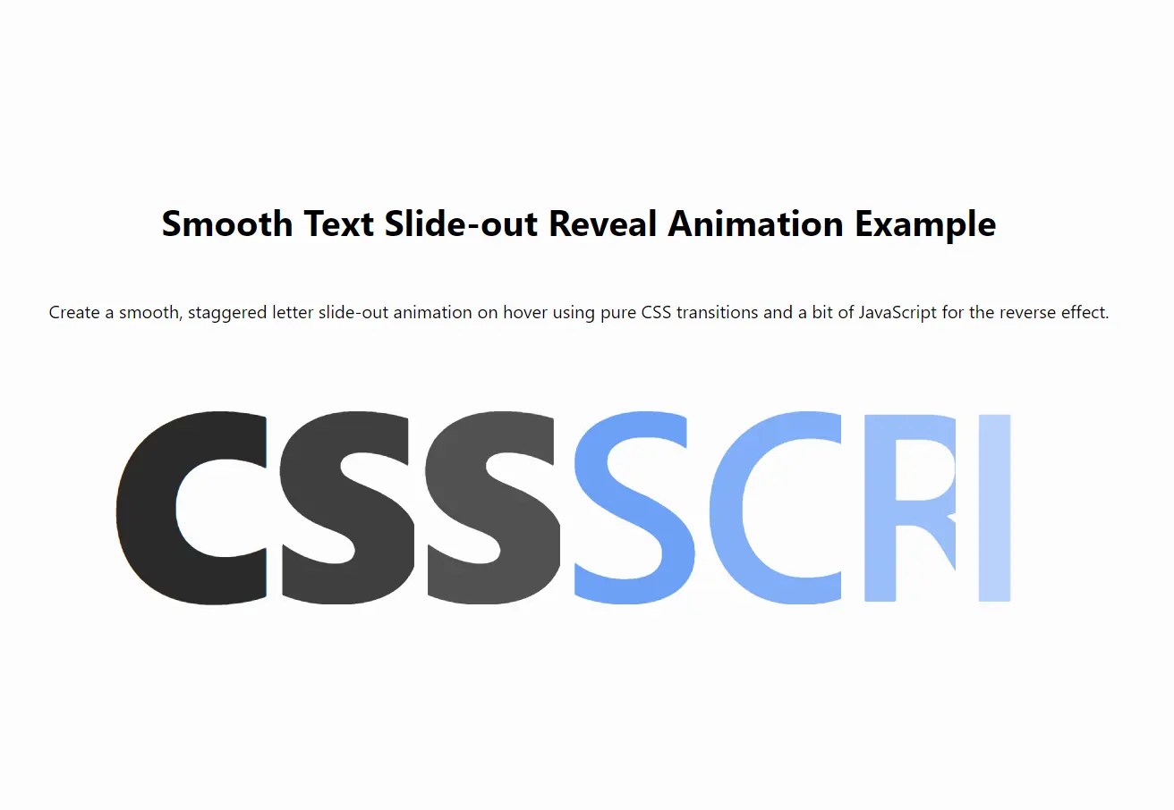 Smooth Text Slide-out Reveal Animation with Staggered Timing