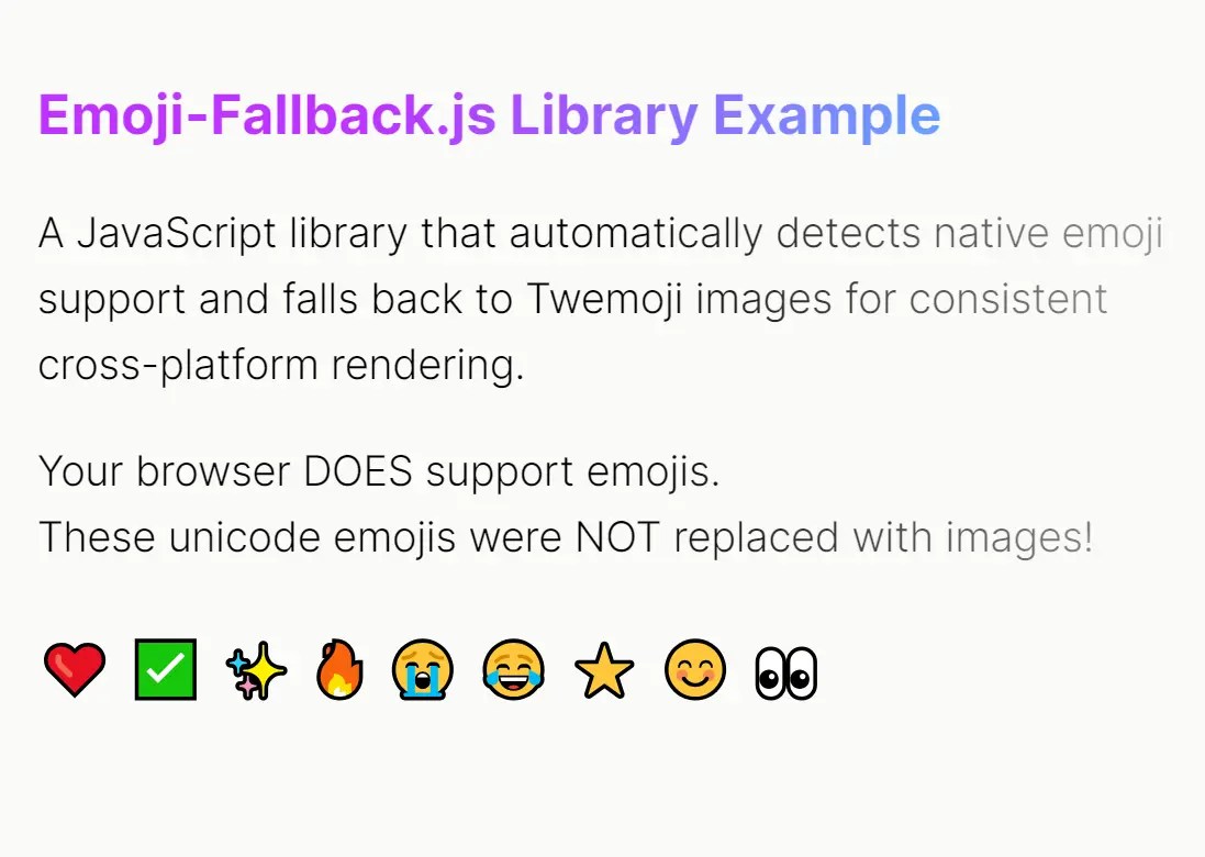 Fix Broken Emojis with Emoji-Fallback.js Library