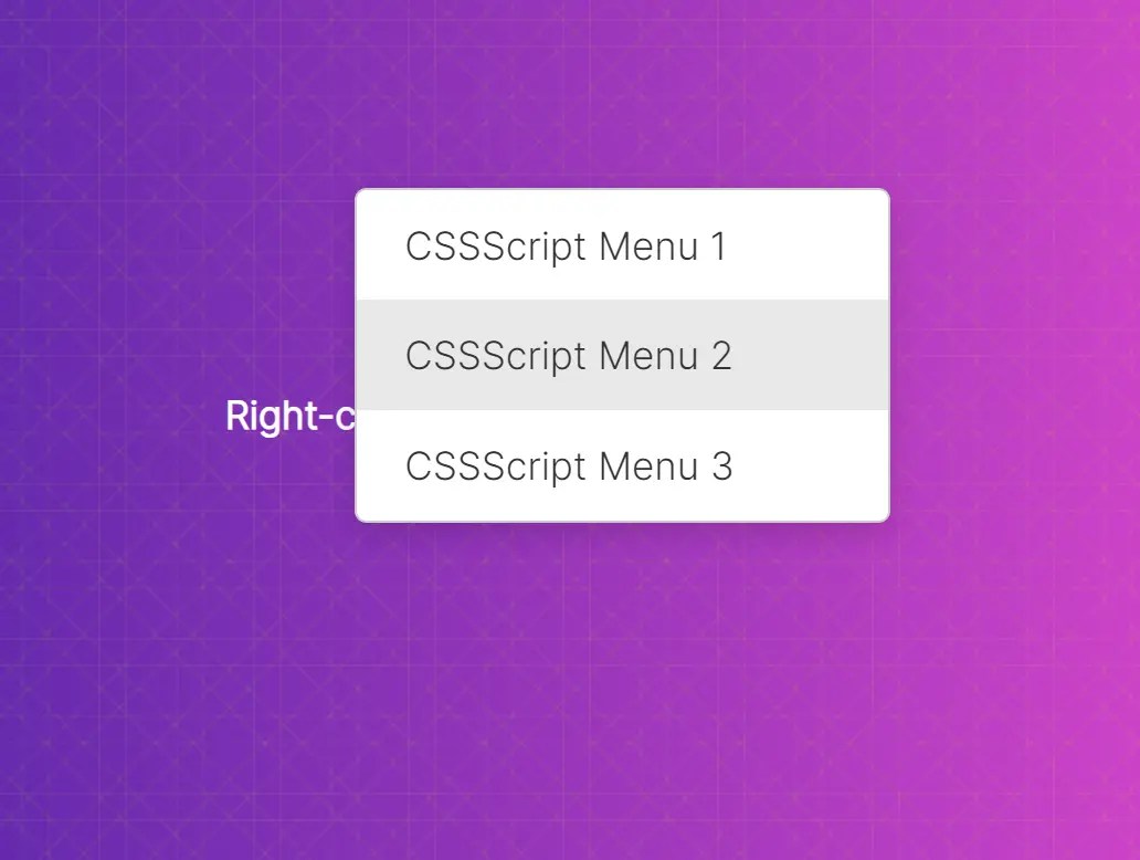 Custom Context Menus for Touch & Desktop.